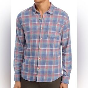Marine Layer Classic Salvage Plaid Button Down Shirt Men’s S Blue Casual Flannel